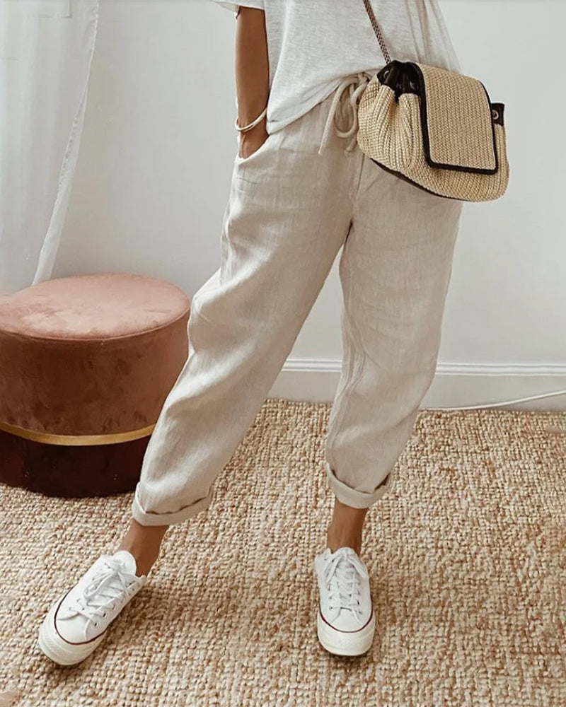 Lina | Pantalon fluide à taille élastique