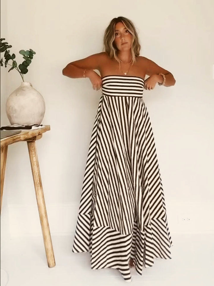 Damaris | Robe Maxi Froncée Confortable et Élégante