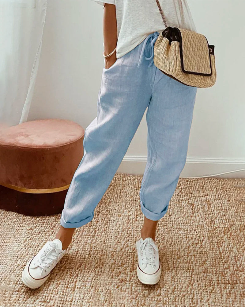 Lina | Pantalon fluide à taille élastique