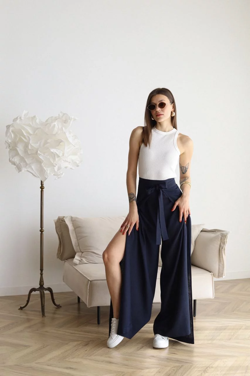 Nila | Pantalon portefeuille taille haute