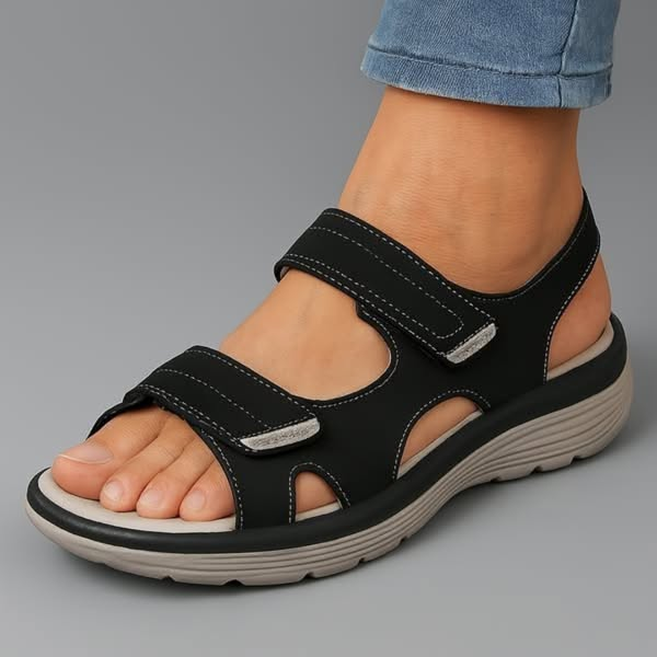 Sandales Orthopédiques Élégantes en Cuir - Maison Claire et Sylvie