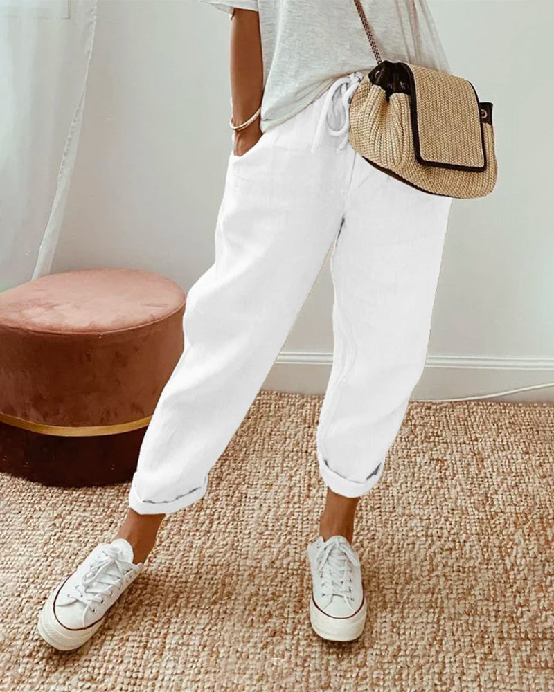 Lina | Pantalon fluide à taille élastique