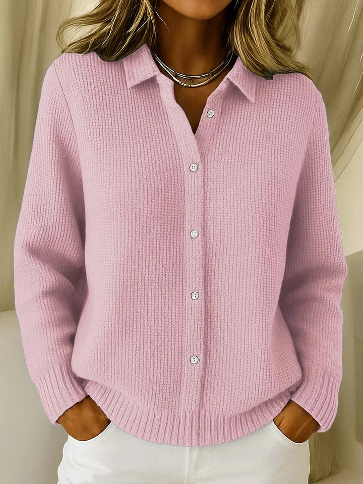 Désirée | Chemise en Maille Douce à Col Raffiné