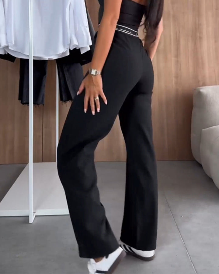 Lia | Pantalon à taille stretch