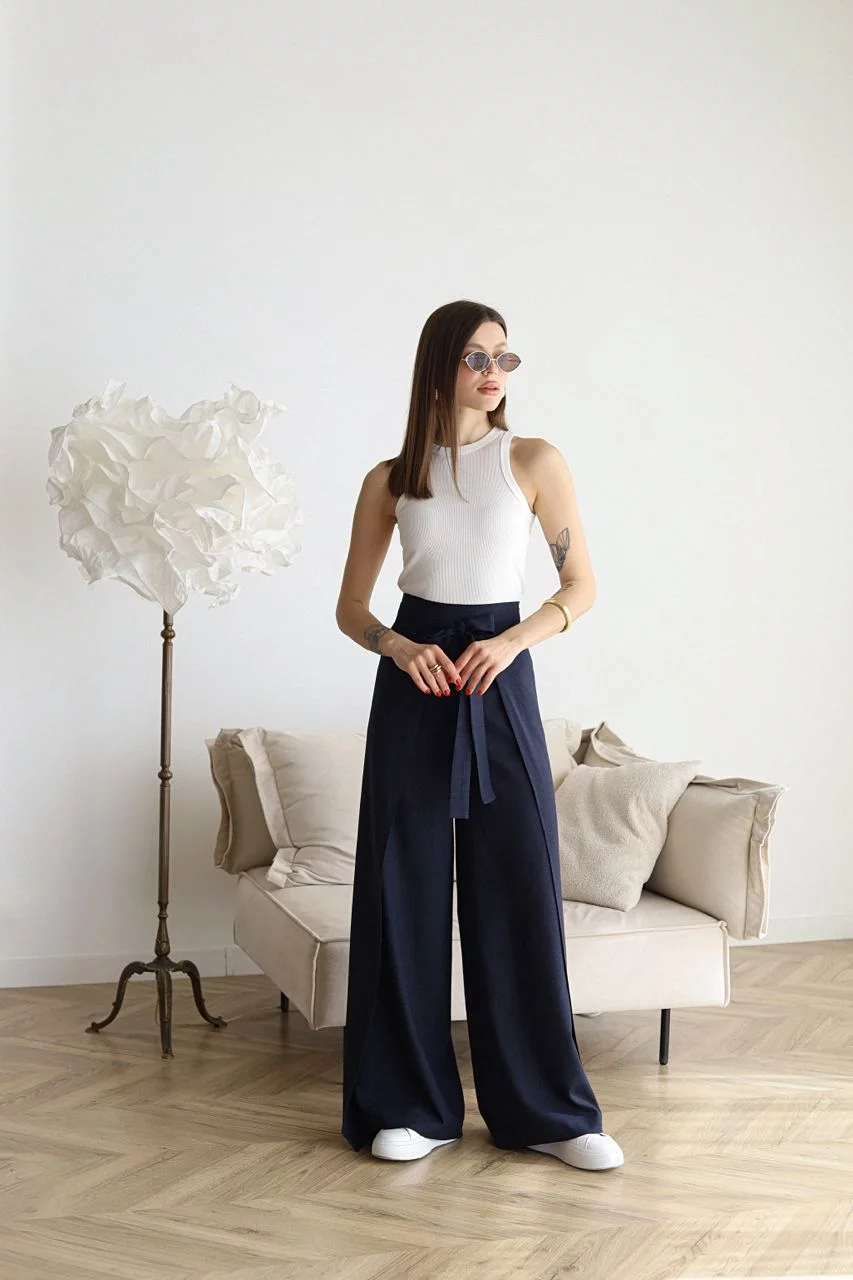 Nila | Pantalon portefeuille taille haute