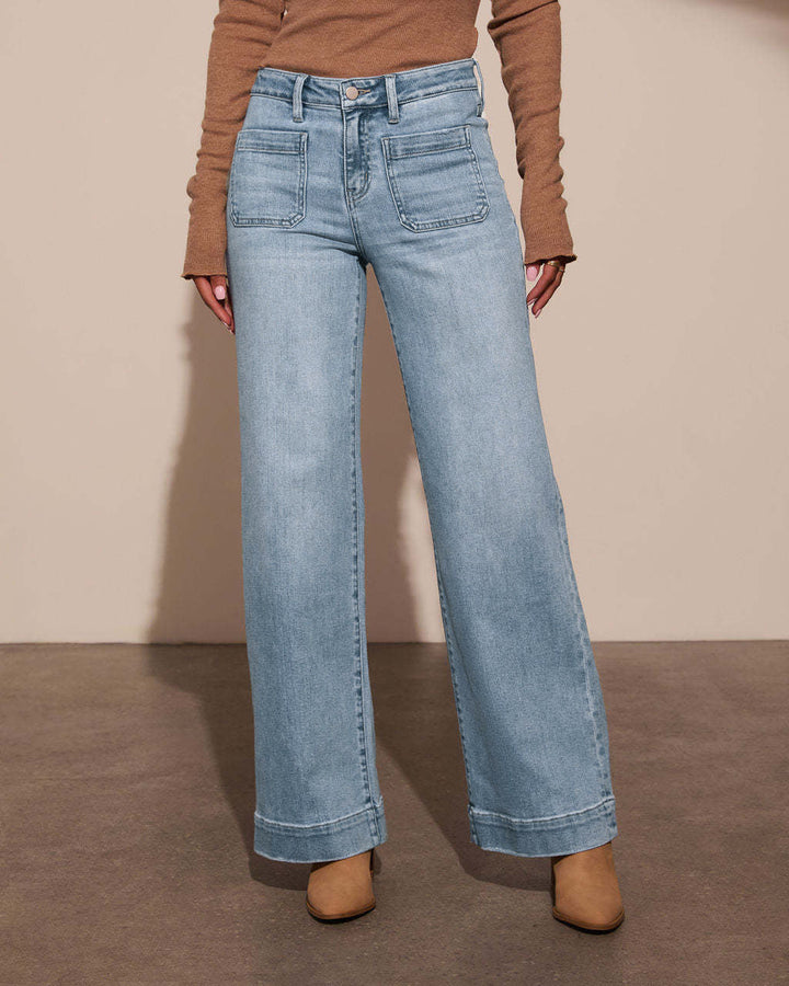 Alia | Jean taille haute coupe large