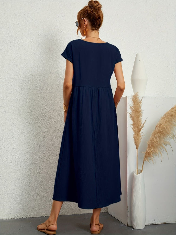Clara | Robe Midi Fluide à Poches
