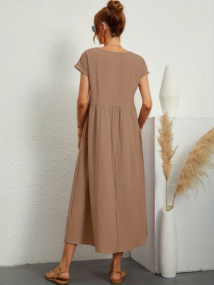 Clara | Robe Midi Fluide à Poches
