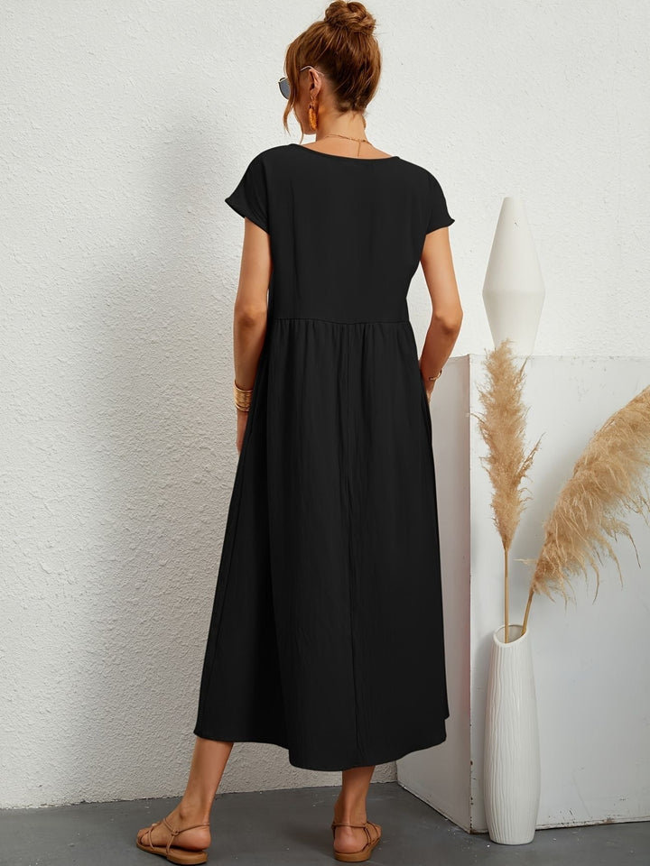 Clara | Robe Midi Fluide à Poches