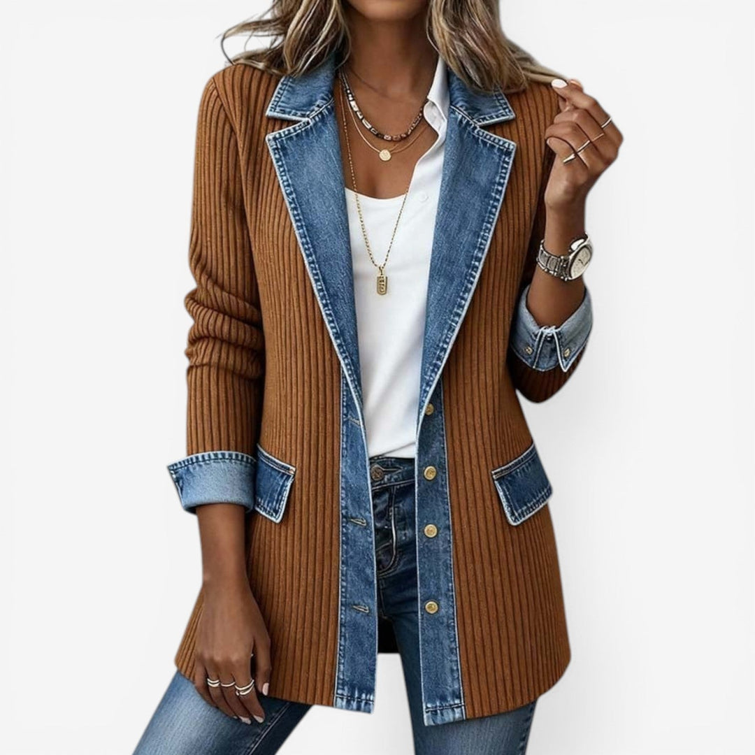 Blazer Emilia en Denim Combiné