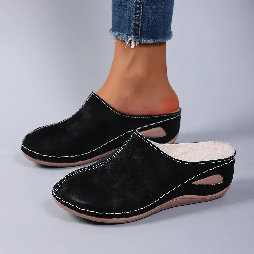 Chic Pantoufles Orthopédiques en Velours - Maison Claire et Sylvie