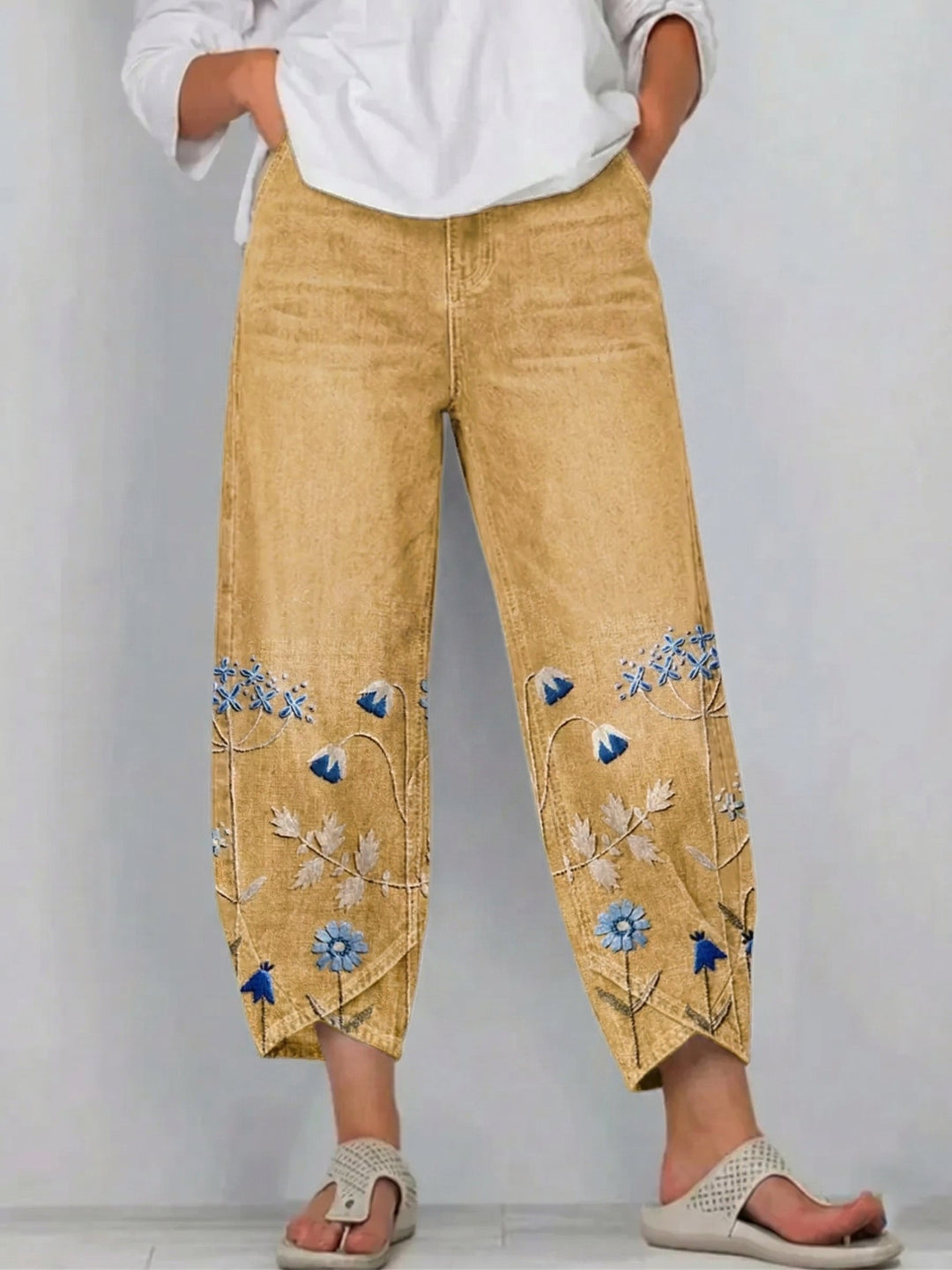 Margot | Pantalon brodé casual chic
