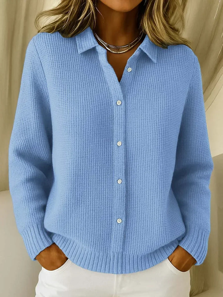 Désirée | Chemise en Maille Douce à Col Raffiné