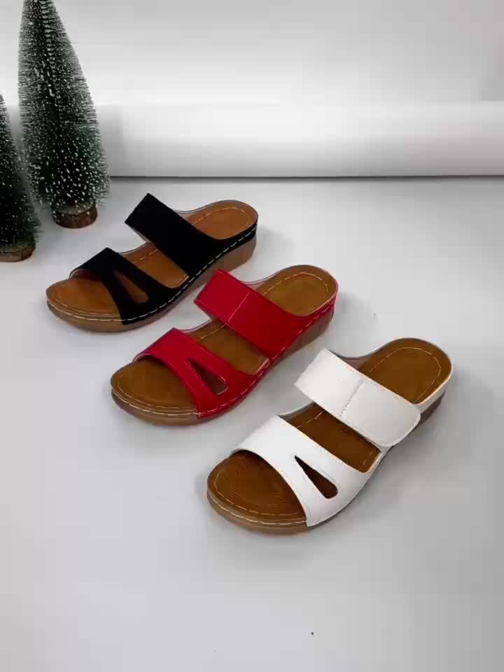 Sandales en cuir olive à la coupe ergonomique – Maison Claire et Sylvie