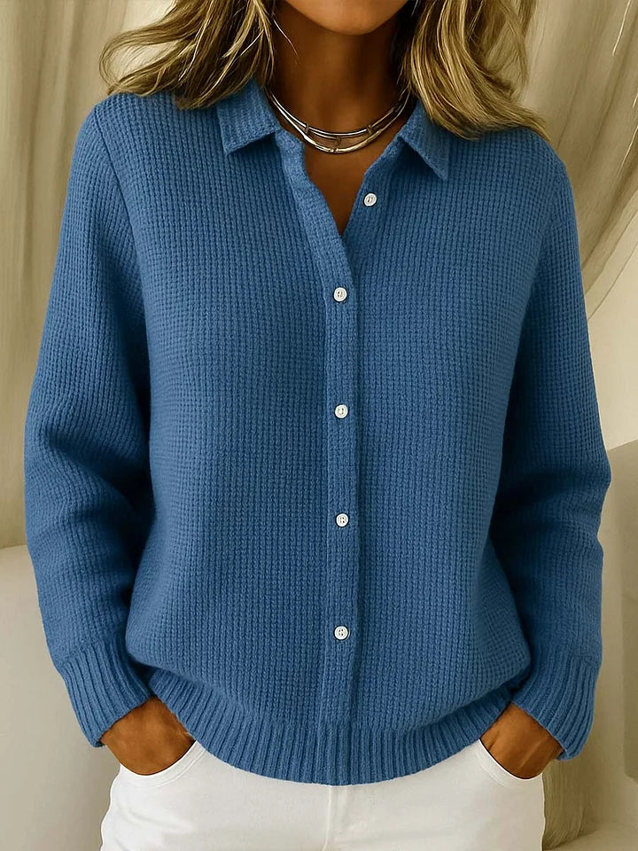 Désirée | Chemise en Maille Douce à Col Raffiné