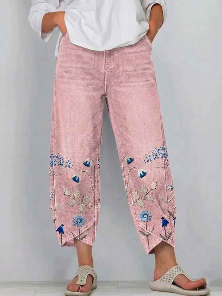 Margot | Pantalon brodé casual chic