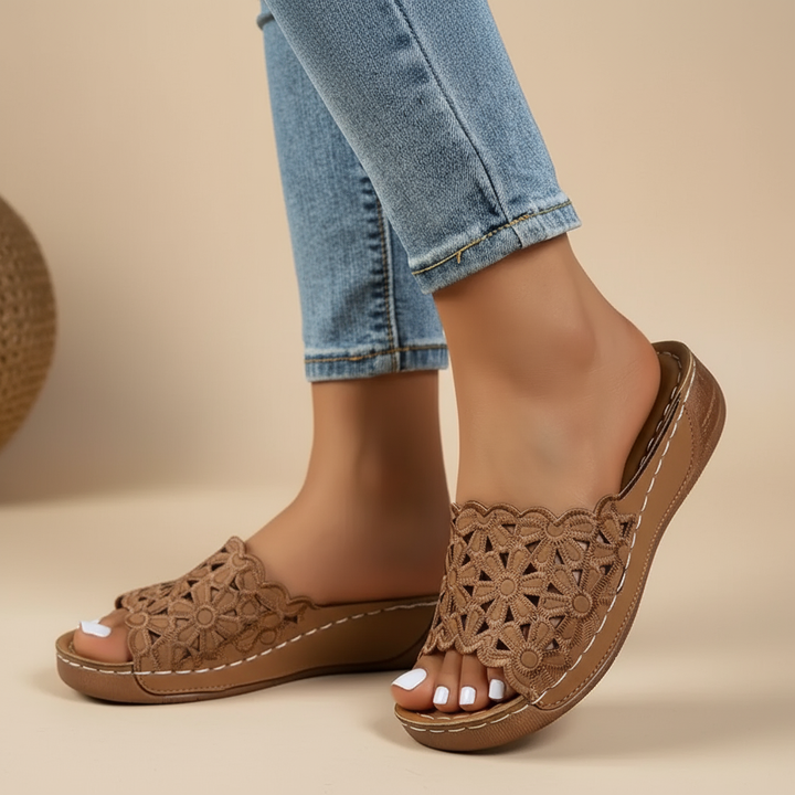 Sandales Élégantes Delilah en Cuir Ergonomique – Maison Claire et Sylvie