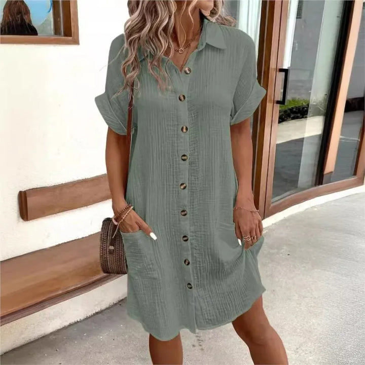 Juliette | Robe Chemise d'Été à Boutons