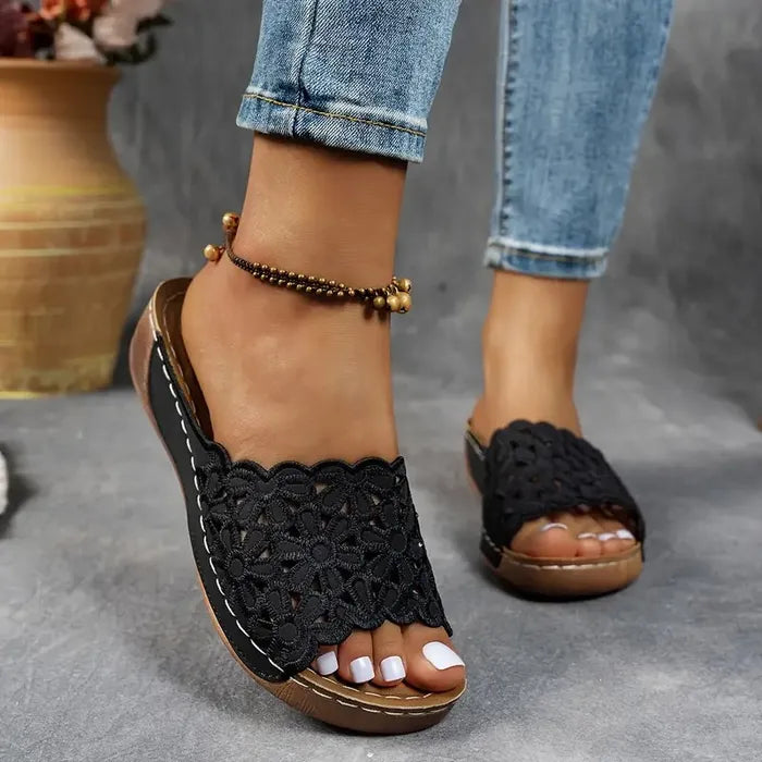 Sandales Élégantes Delilah en Cuir Ergonomique – Maison Claire et Sylvie