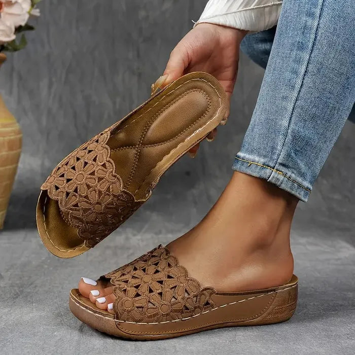 Sandales Élégantes Delilah en Cuir Ergonomique – Maison Claire et Sylvie