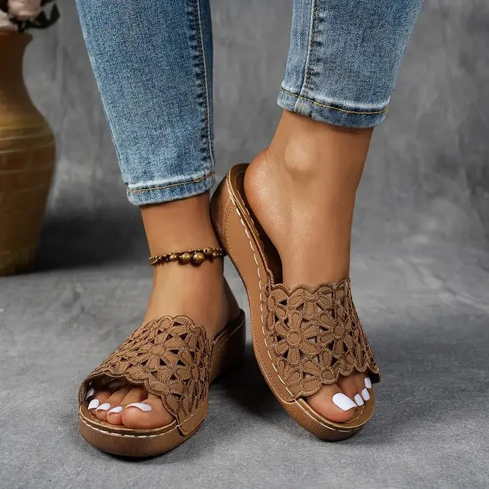 Sandales Élégantes Delilah en Cuir Ergonomique – Maison Claire et Sylvie