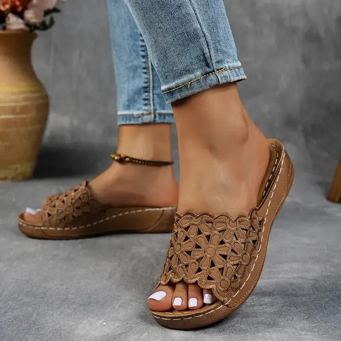Sandales Élégantes Delilah en Cuir Ergonomique – Maison Claire et Sylvie