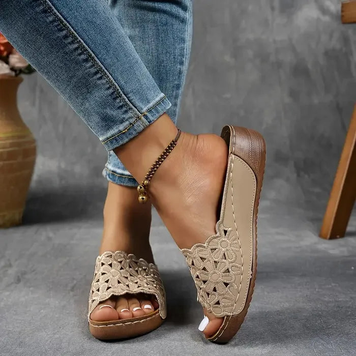 Sandales Élégantes Delilah en Cuir Ergonomique – Maison Claire et Sylvie
